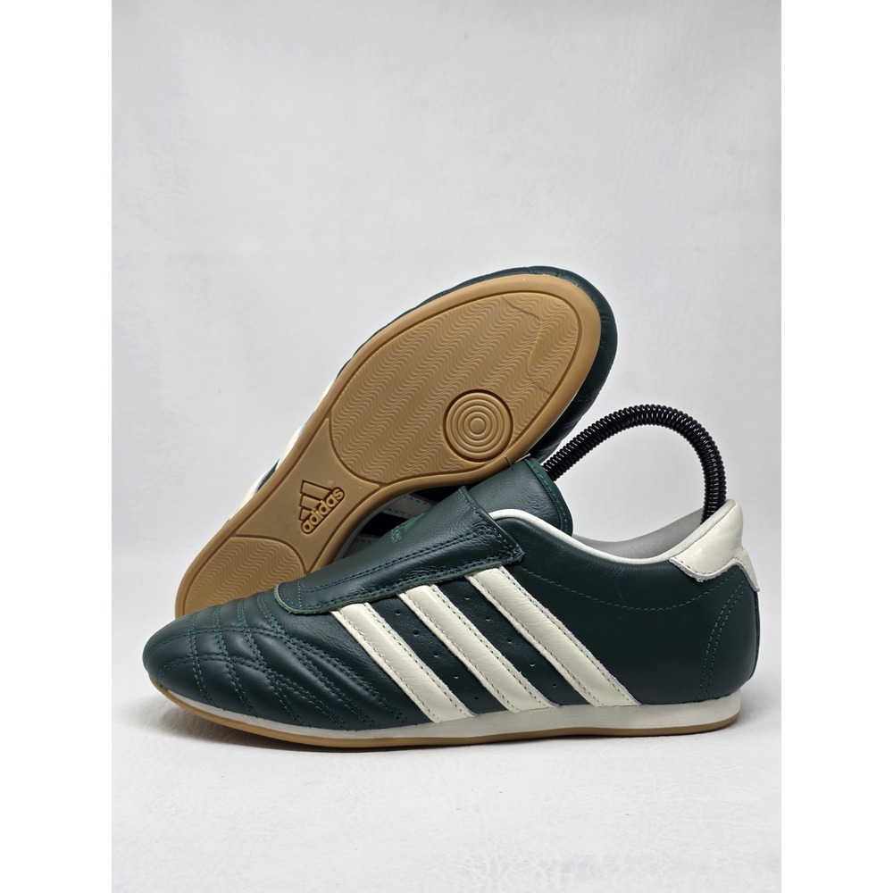 Adidas Taekwondo Size 6.5 Womens Green Off White JS4526 Leather Sneakers New